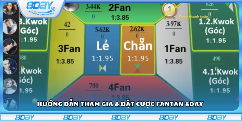 Từng bước vào bàn Fantan và đặt cược đơn giản