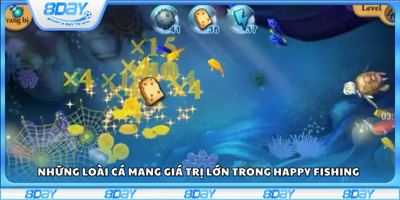 Những loài cá mang giá trị lớn trong Happy Fishing