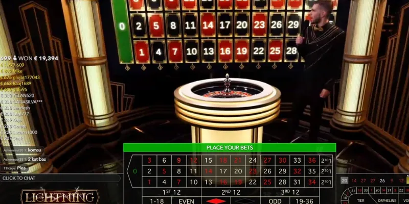 Điểm nổi bật khi trải nghiệm Lightning Roulette 8day