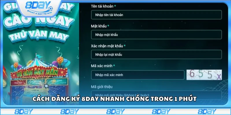 Cách đăng ký 8day nhanh chóng trong 1 phút