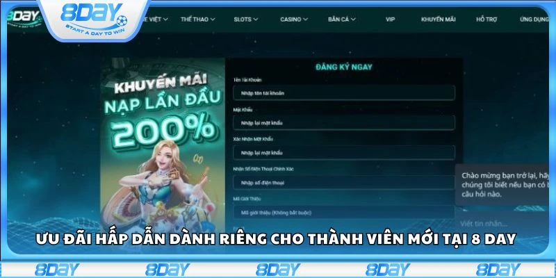 Ưu đãi hấp dẫn dành riêng cho thành viên mới tại 8 day