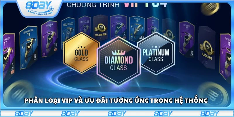 Phân loại VIP và ưu đãi tương ứng trong hệ thống