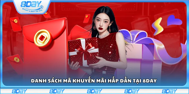 Danh sách mã khuyến mãi hấp dẫn tại 8Day