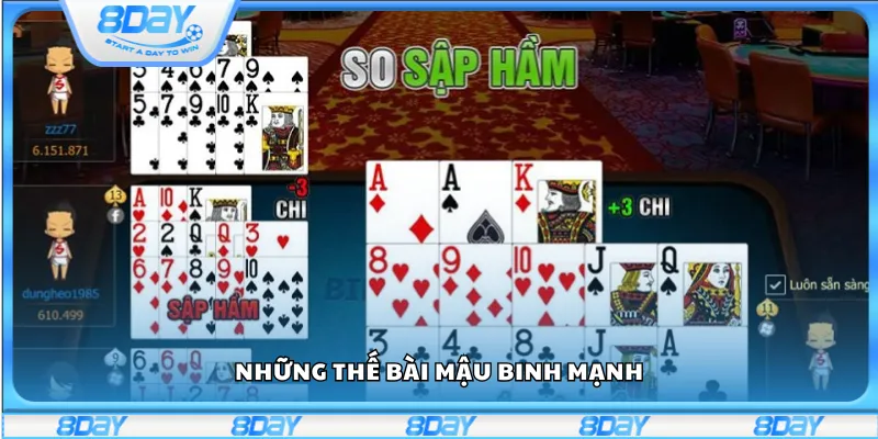 Những thế bài Mậu Binh mạnh