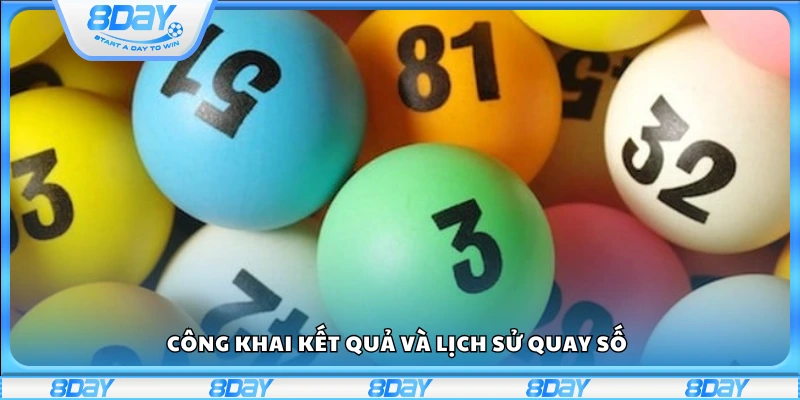 Công bố kết quả và xem lịch sử quay số