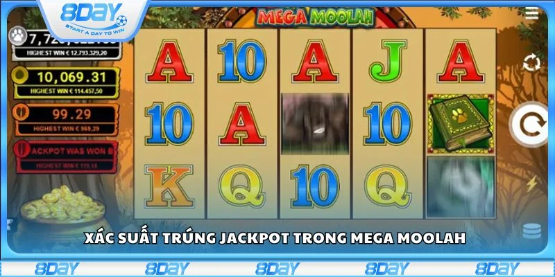 Xác suất trúng jackpot trong Mega Moolah