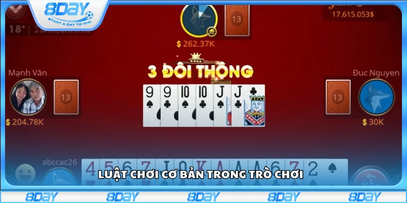 Luật chơi cơ bản trong trò chơi tiến lên miền nam